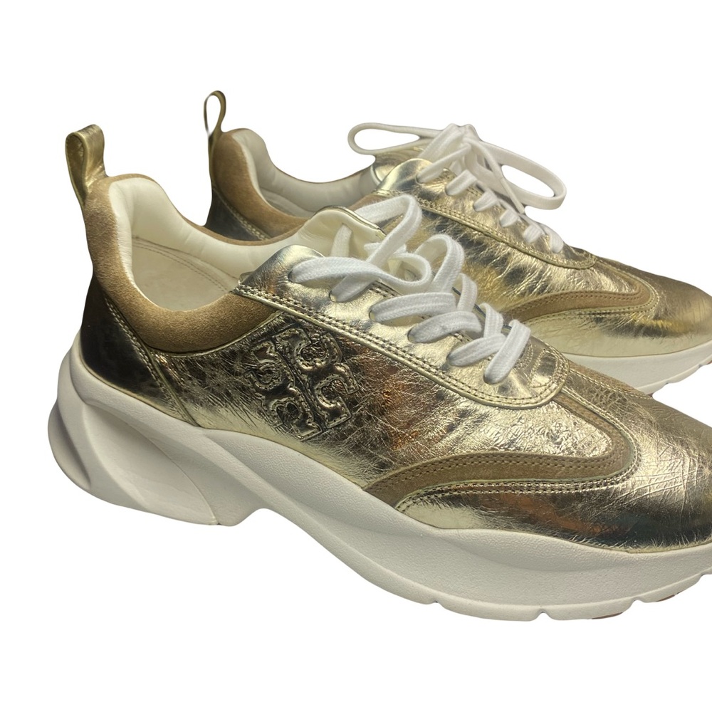 Tory Burch Gold Women's Sneakers - Picture 3 of 9